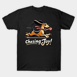 dog chasing joy T-Shirt